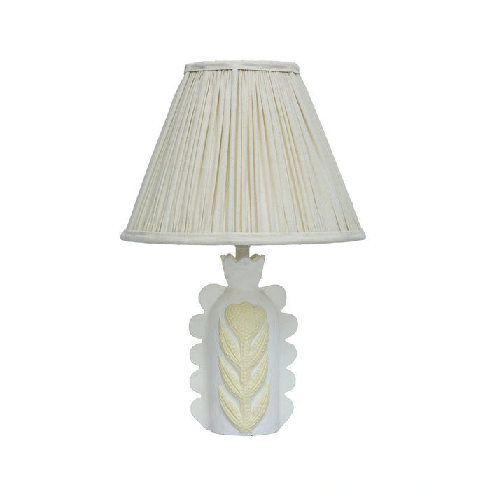 Edith Papier Mache Flower Pleated Table Lamp