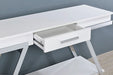 TITUS Sofa Table, White/Chrome - Dream Home Furniture & Mattress (Waite Park, MN)
