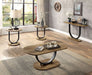 OLBIA Sofa Table, Rustic Oak/Sand Black - Dream Home Furniture & Mattress (Waite Park, MN)