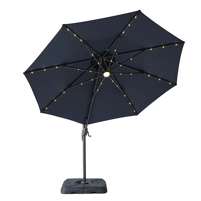 Nuti 10 Ft Round Umbrella w/ LED Light + 37" Large Base - Dream Home Furniture & Mattress (Waite Park, MN)