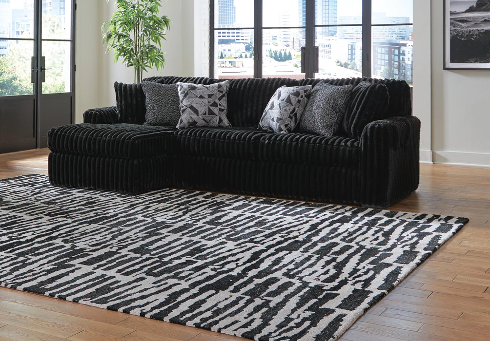 Midnight-Madness Sectional with Chaise - Dream Home Furniture & Mattress (Waite Park, MN)
