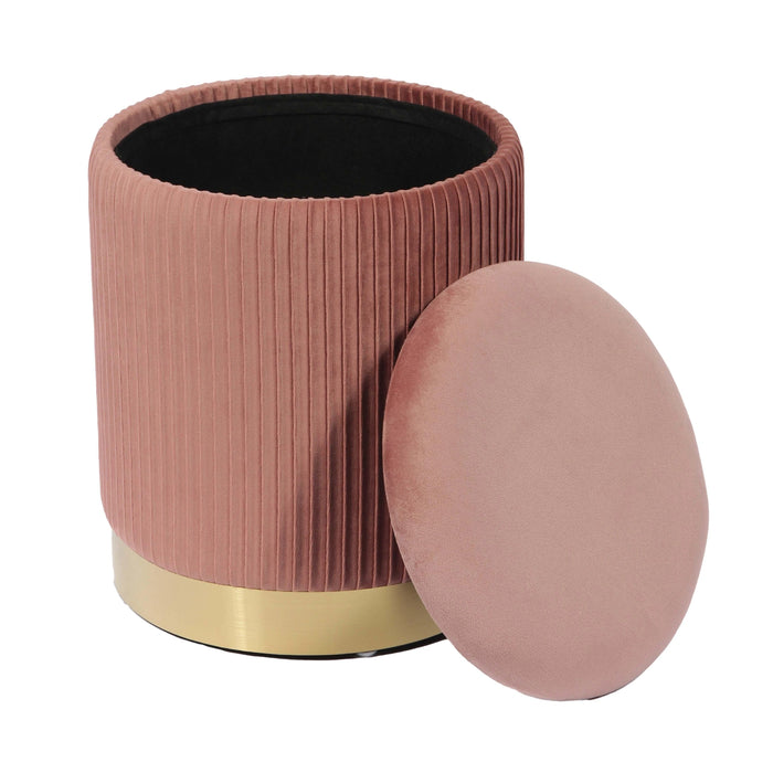 Zoe Cream Storage Ottoman