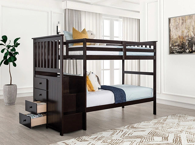 Ontario Twin/Twin Bunk Bed - Dream Home Furniture & Mattress (Waite Park, MN)