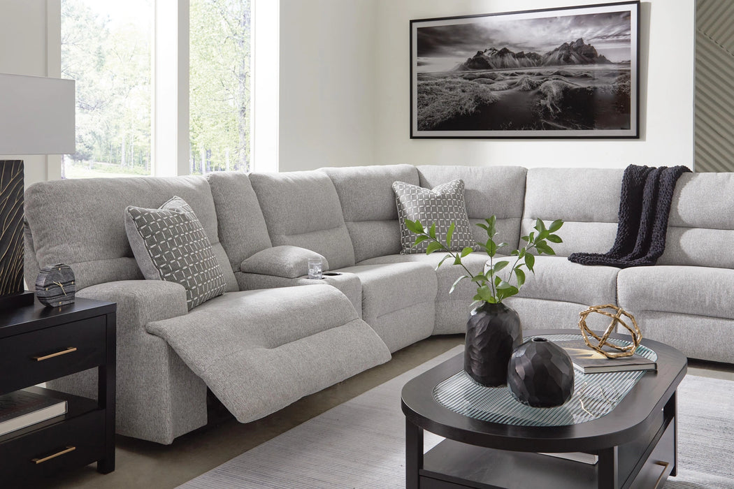 Acklen Place Power Sectional Reclining Sofa with Storage Console - Dream Home Furniture & Mattress (Waite Park, MN)