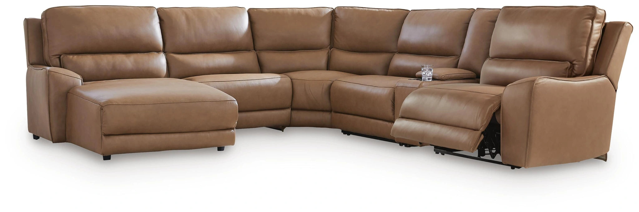 DeepWakes Power Reclining Sectional with Chaise - Dream Home Furniture & Mattress (Waite Park, MN)