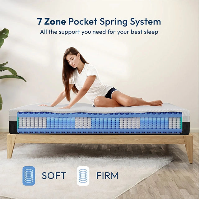 Verbena 12" E.King Hybrid Pocket Coil Mattress - Dream Home Furniture & Mattress (Waite Park, MN)