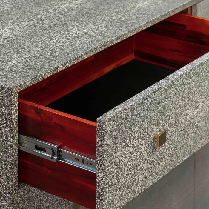 Pesce 57" Faux Shagreen 6-Drawer Dresser