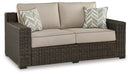 Coastline Bay Outdoor Loveseat with Cushion - Dream Home Furniture & Mattress (Waite Park, MN)
