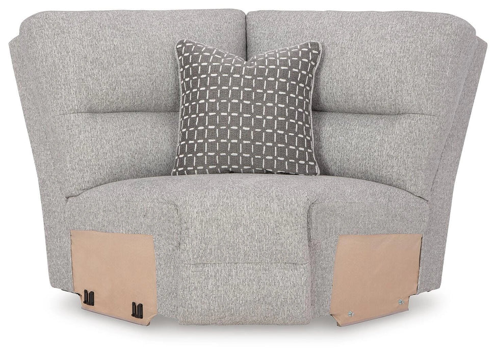 Acklen Place Power Sectional Reclining Sofa with Storage Console - Dream Home Furniture & Mattress (Waite Park, MN)