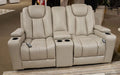 Elevate Edges Glider Reclining Loveseat with Console - Dream Home Furniture & Mattress (Waite Park, MN)