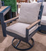East Beach Outdoor Swivel Chair with Cushion (Set of 2) - Dream Home Furniture & Mattress (Waite Park, MN)