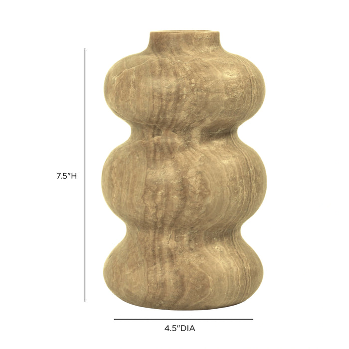 Marble Dark Onyx Swell Decorative Vase