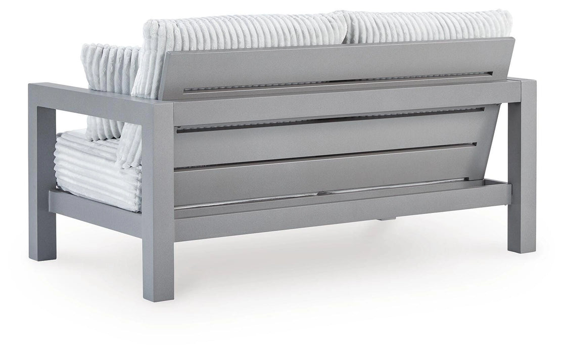 Hurley Park Outdoor Loveseat with Cushion - Dream Home Furniture & Mattress (Waite Park, MN)