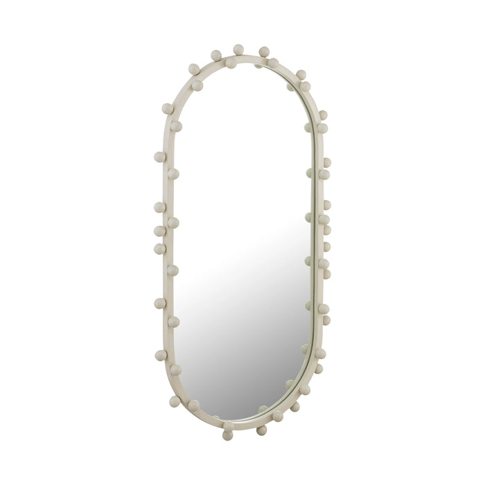 Bubbles Ivory Oval Wall Mirror (17"X31.5"-22.6"X42")