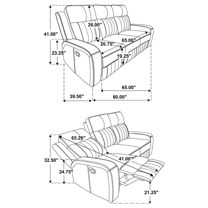 Raelynn Reclining Sofa Set