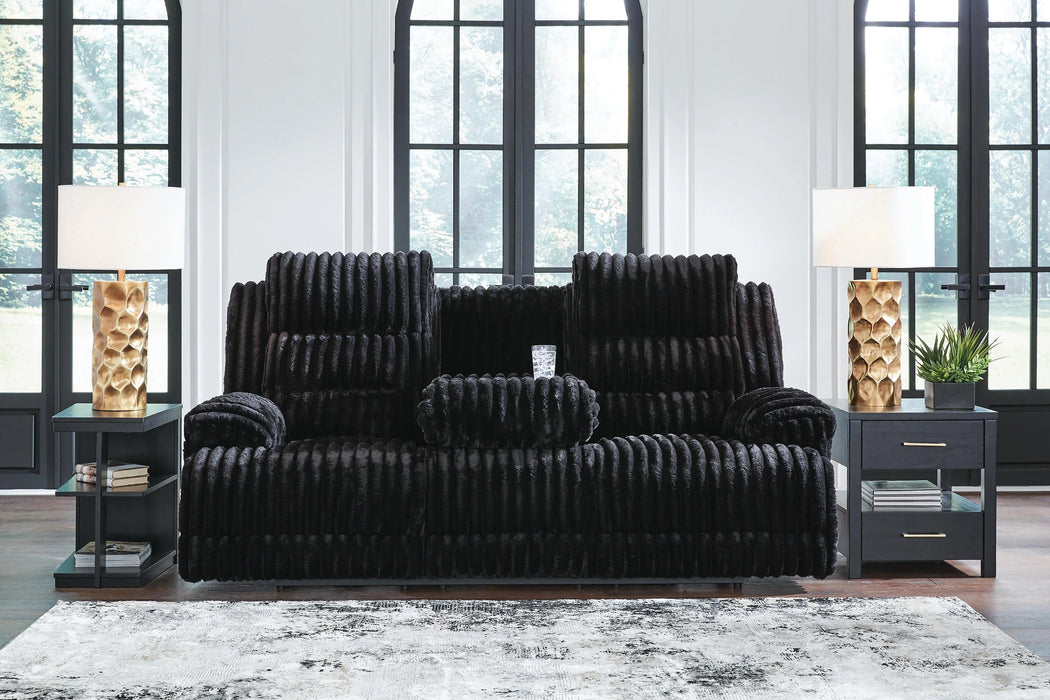Rhine Falls Power Reclining Sofa with Drop Down Table - Dream Home Furniture & Mattress (Waite Park, MN)
