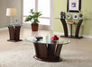 MANHATTAN IV Brown Cherry Coffee Table, Brown Cherry - Dream Home Furniture & Mattress (Waite Park, MN)