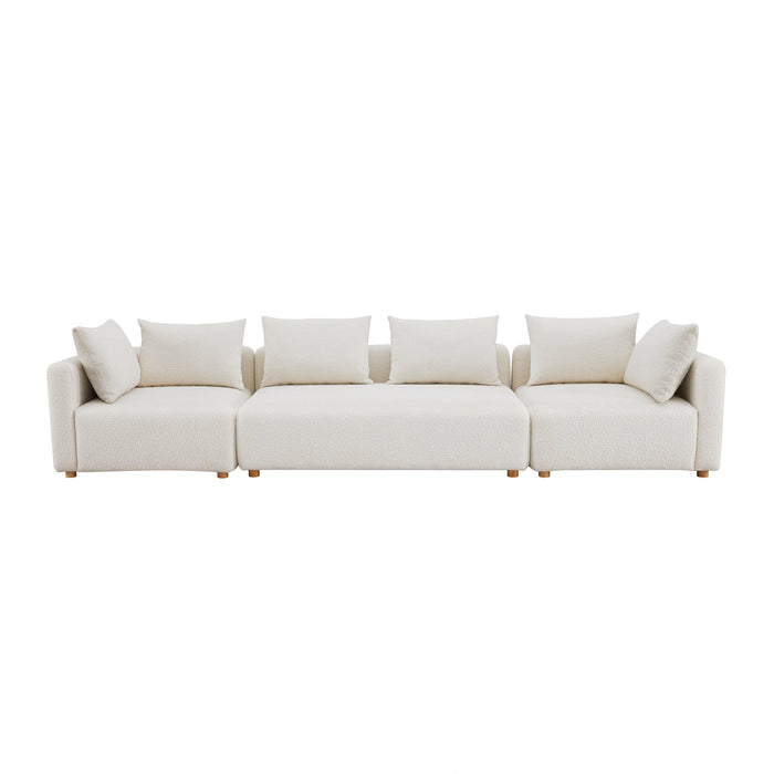 Hangover 145" Cream Performance Boucle Long Sofa