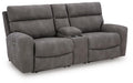 Next-Gen DuraPella Power Reclining Sectional Loveseat with Console - Dream Home Furniture & Mattress (Waite Park, MN)