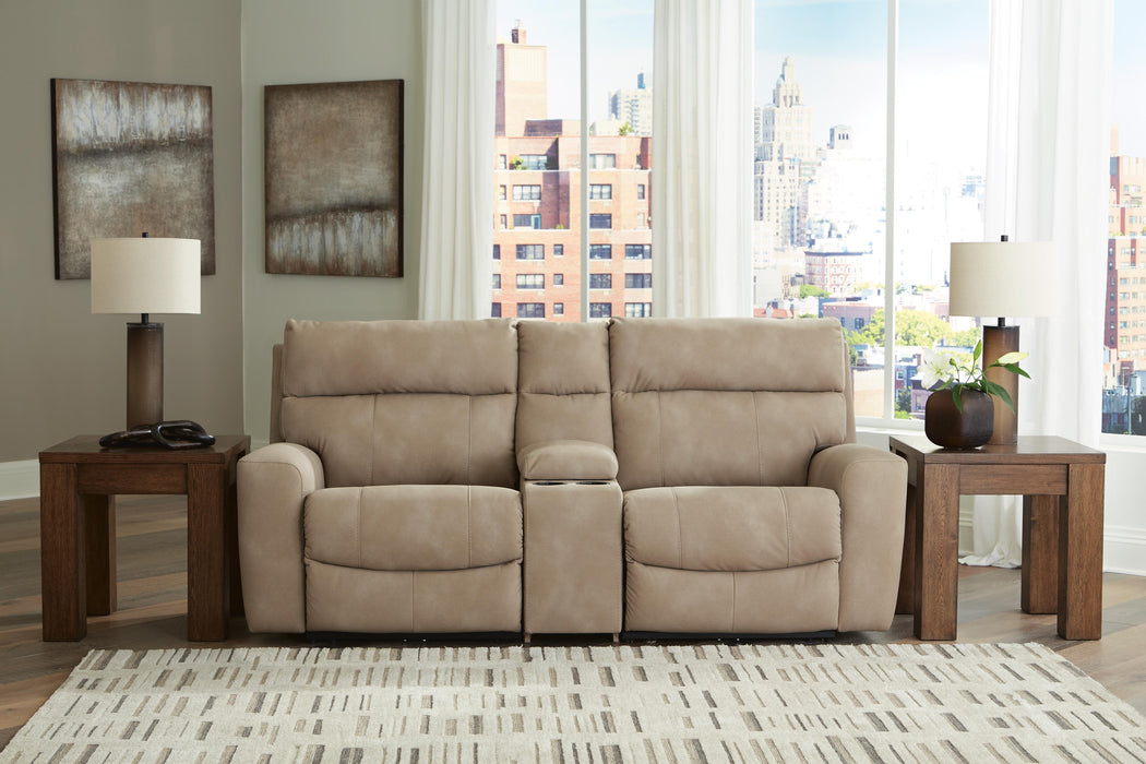Next-Gen DuraPella Power Reclining Sectional Loveseat with Console - Dream Home Furniture & Mattress (Waite Park, MN)