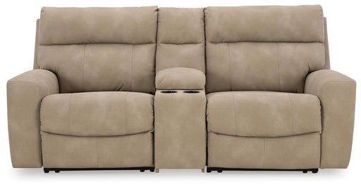 Next-Gen DuraPella Power Reclining Sectional Loveseat with Console - Dream Home Furniture & Mattress (Waite Park, MN)
