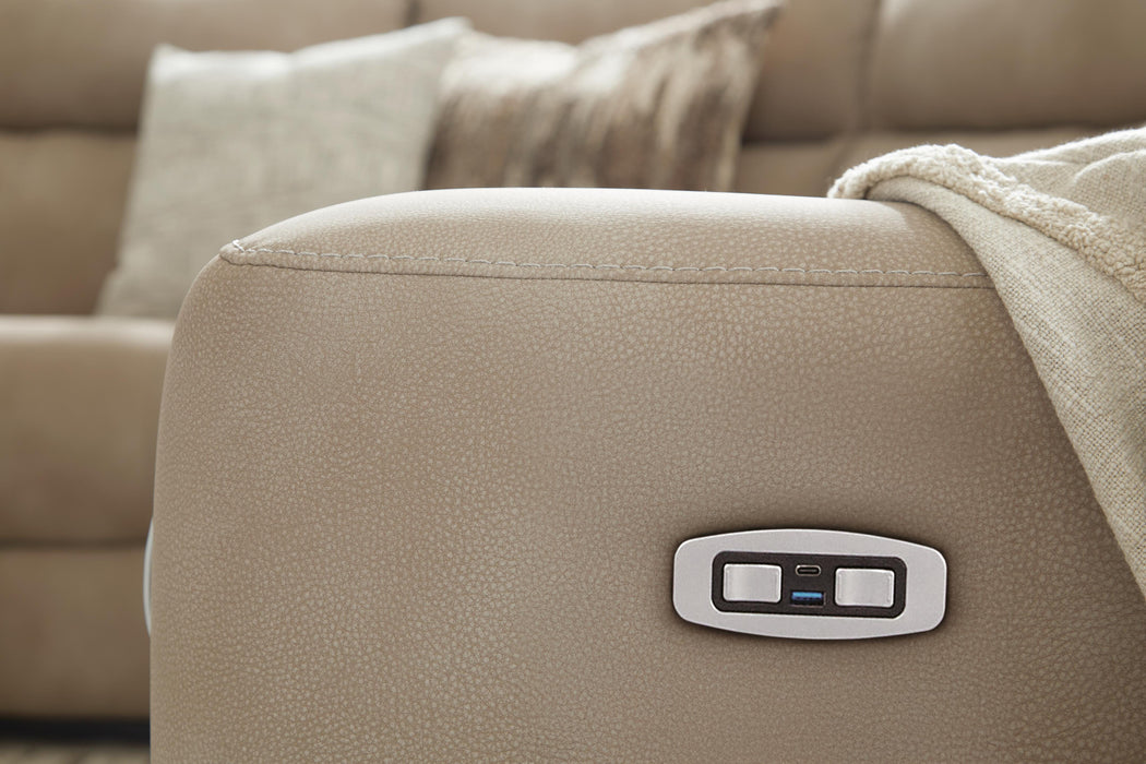 Next-Gen DuraPella Power Reclining Sectional Loveseat with Console - Dream Home Furniture & Mattress (Waite Park, MN)