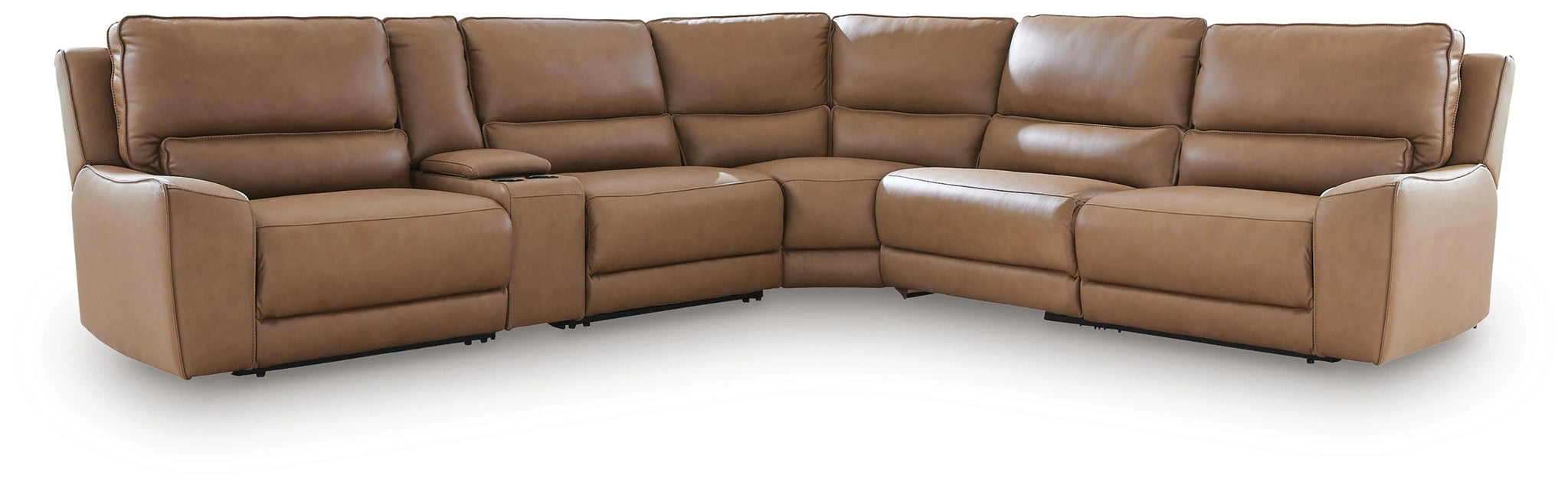 DeepWakes Reclining Sectional with Storage Console - Dream Home Furniture & Mattress (Waite Park, MN)