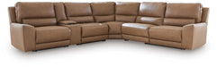 DeepWakes Reclining Sectional with Storage Console - Dream Home Furniture & Mattress (Waite Park, MN)