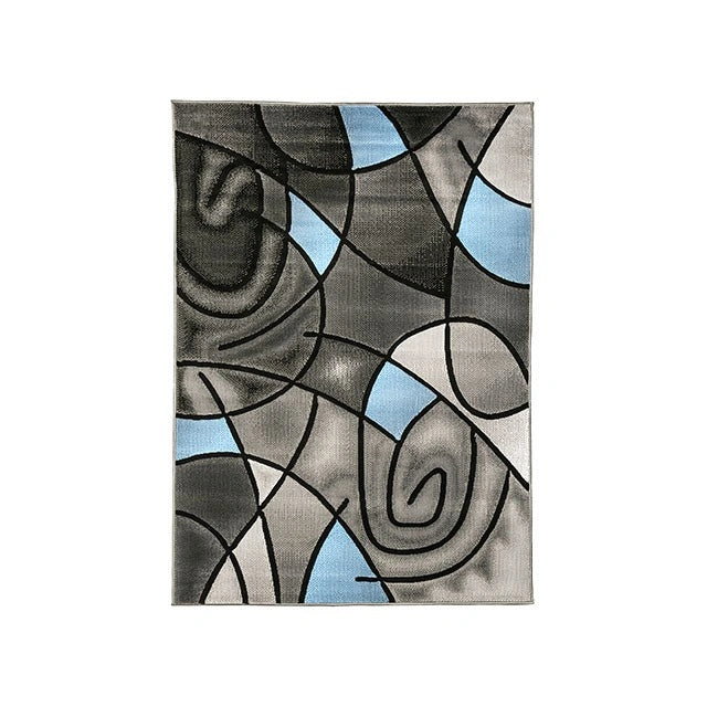 Sivas Area Rug Black & Blue - Dream Home Furniture & Mattress (Waite Park, MN)