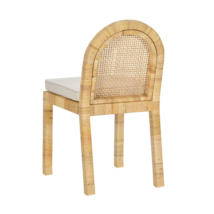 Amara Cream Contract-Grade Linen Dining Chair