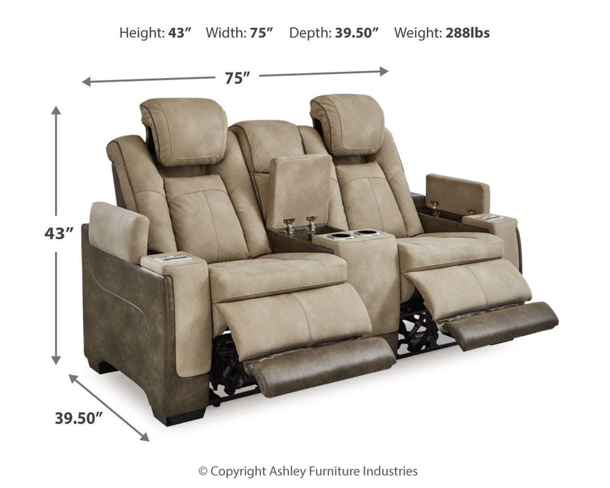 Next-Gen DuraPella Power Reclining Loveseat with Console - Dream Home Furniture & Mattress (Waite Park, MN)