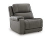 5Z - Pittson Power Reclining Sectional Loveseat - Dream Home Furniture & Mattress (Waite Park, MN)