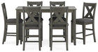 Caitbrook Counter Height Dining Table and Bar Stools (Set of 7) - Dream Home Furniture & Mattress (Waite Park, MN)