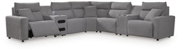 Modmax II Power Reclining Sectional with Audio Consoles - Dream Home Furniture & Mattress (Waite Park, MN)