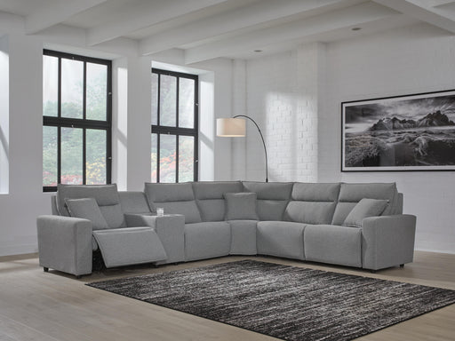 Modmax Reclining Sectional with Console - Dream Home Furniture & Mattress (Waite Park, MN)