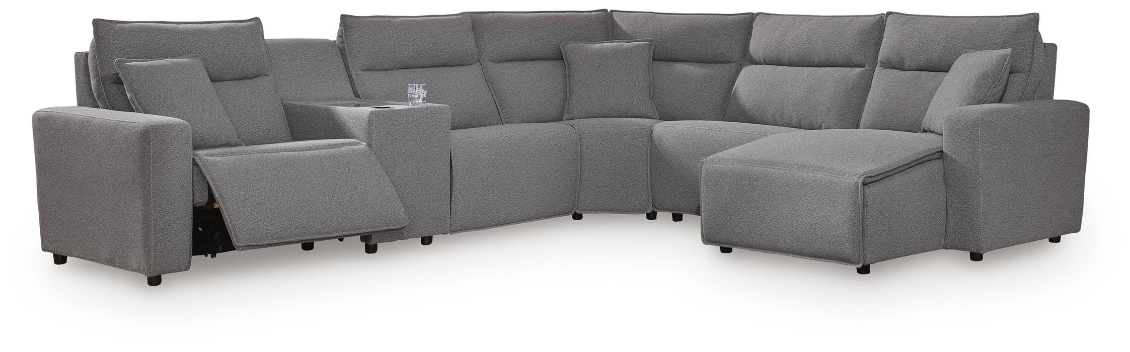 Modmax Power Reclining Sectional with Chaise - Dream Home Furniture & Mattress (Waite Park, MN)