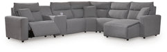 Modmax Power Reclining Sectional with Chaise - Dream Home Furniture & Mattress (Waite Park, MN)