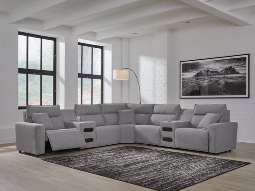 Modmax II Power Reclining Sectional with Audio Consoles - Dream Home Furniture & Mattress (Waite Park, MN)