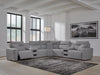 Modmax II Power Reclining Sectional with Audio Consoles - Dream Home Furniture & Mattress (Waite Park, MN)