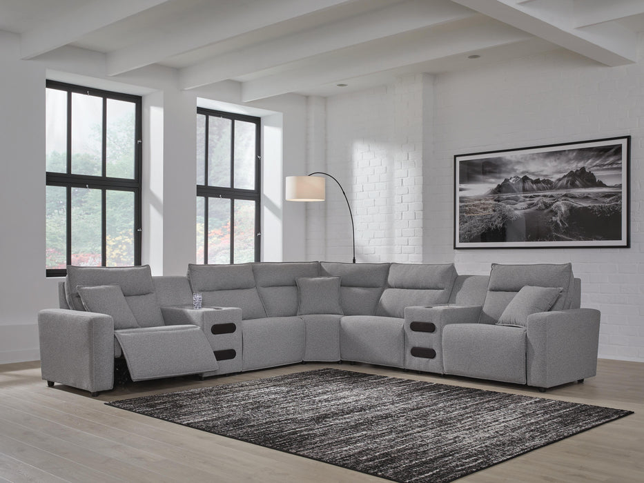 Modmax II Power Reclining Sectional with Audio Consoles - Dream Home Furniture & Mattress (Waite Park, MN)