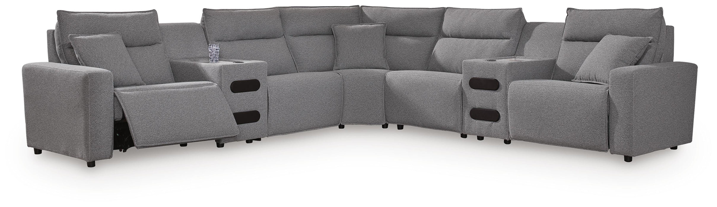 Modmax Power Reclining Sectional with Chaise - Dream Home Furniture & Mattress (Waite Park, MN)