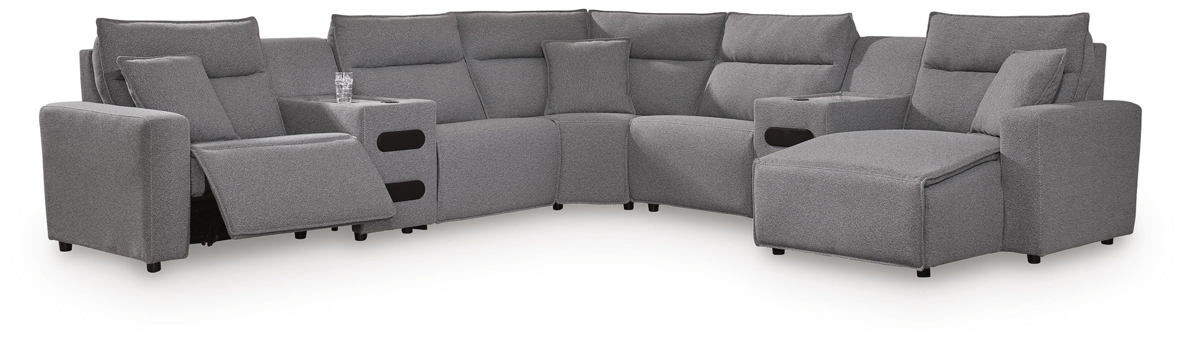 Modmax Power Reclining Sectional with Chaise - Dream Home Furniture & Mattress (Waite Park, MN)