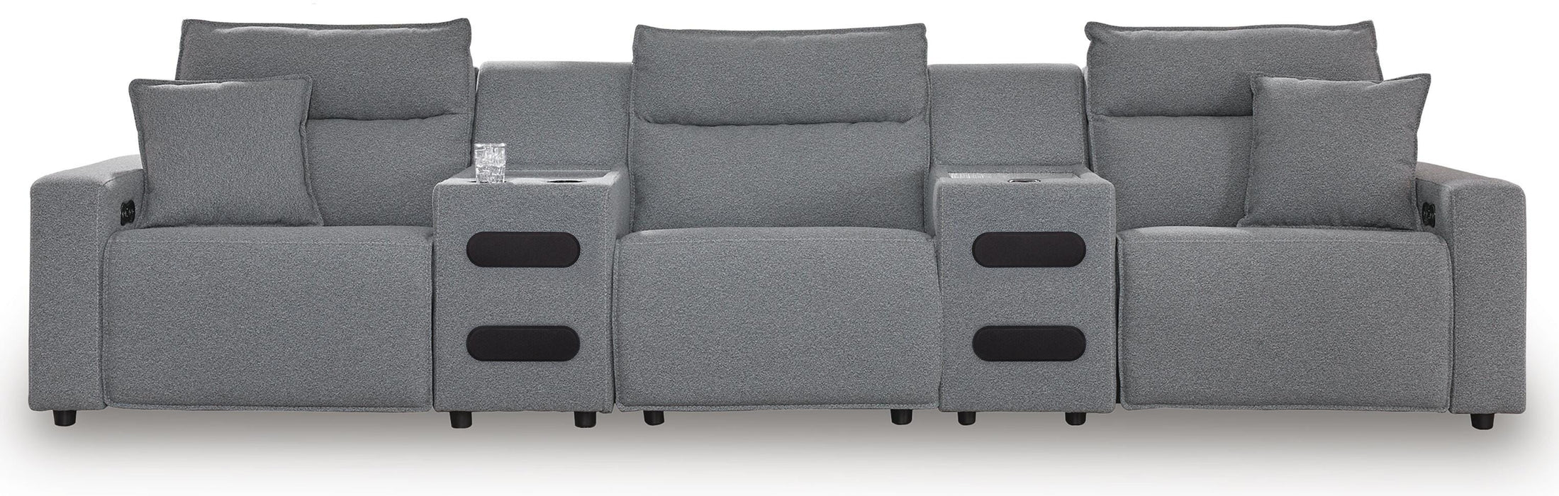 Modmax II Power Reclining Sectional with Audio Consoles - Dream Home Furniture & Mattress (Waite Park, MN)