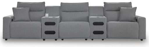 Modmax II Power Reclining Sectional with Audio Consoles - Dream Home Furniture & Mattress (Waite Park, MN)