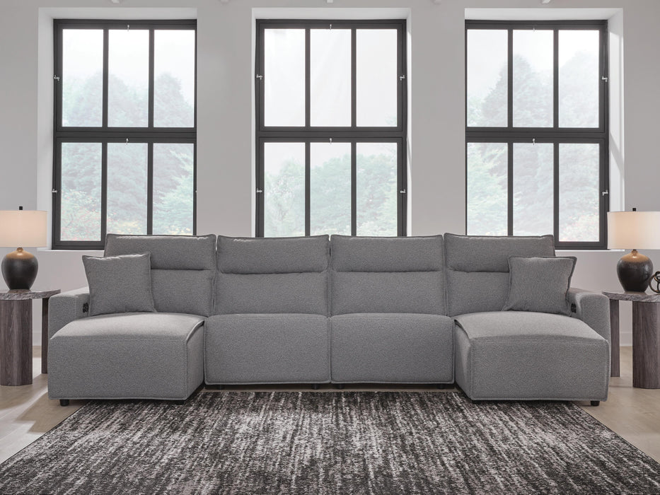 Modmax II Power Reclining Sectional with Chaise - Dream Home Furniture & Mattress (Waite Park, MN)