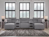 Modmax II Power Reclining Sectional with Chaise and Audio Consoles - Dream Home Furniture & Mattress (Waite Park, MN)