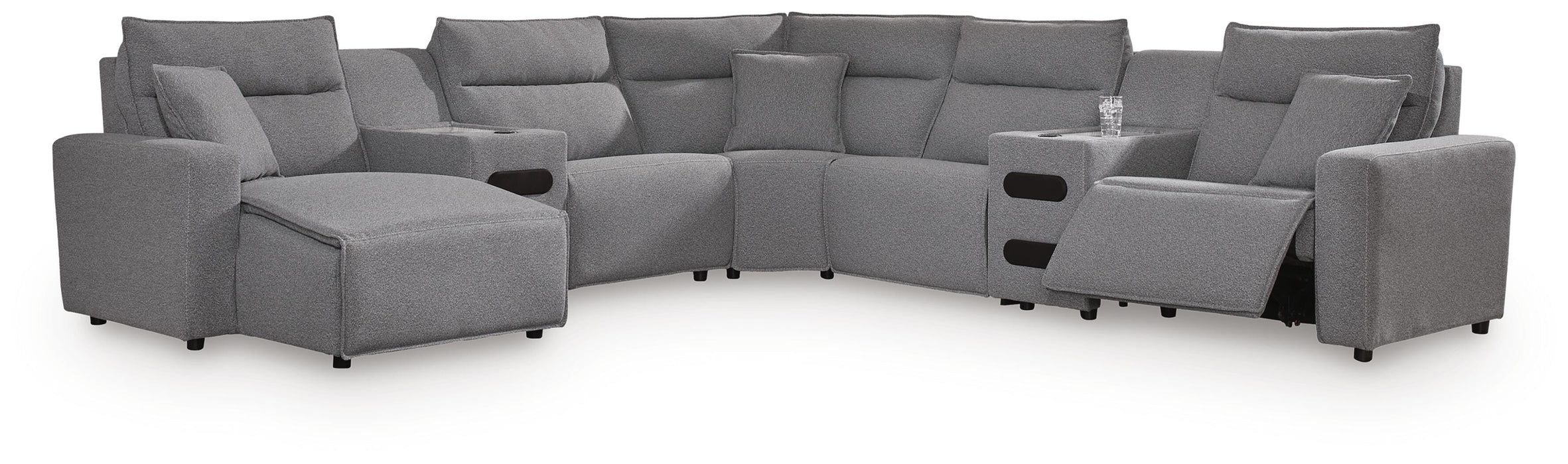Modmax Power Reclining Sectional with Chaise - Dream Home Furniture & Mattress (Waite Park, MN)