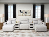 Modmax II Power Reclining Sectional with Chaise and Audio Consoles - Dream Home Furniture & Mattress (Waite Park, MN)