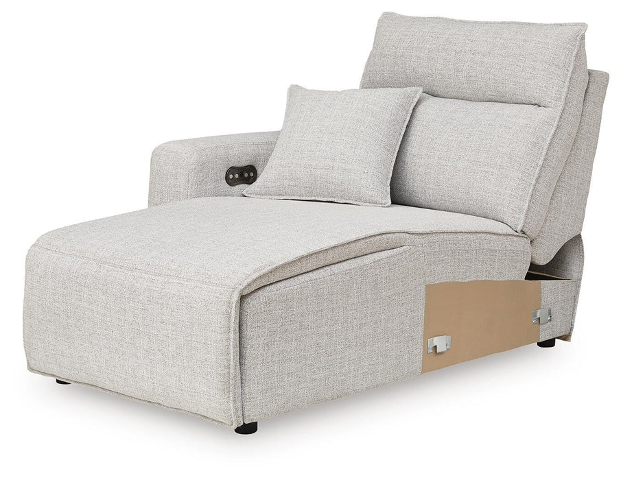 Modmax II Power Reclining Sectional with Chaise and Audio Consoles - Dream Home Furniture & Mattress (Waite Park, MN)