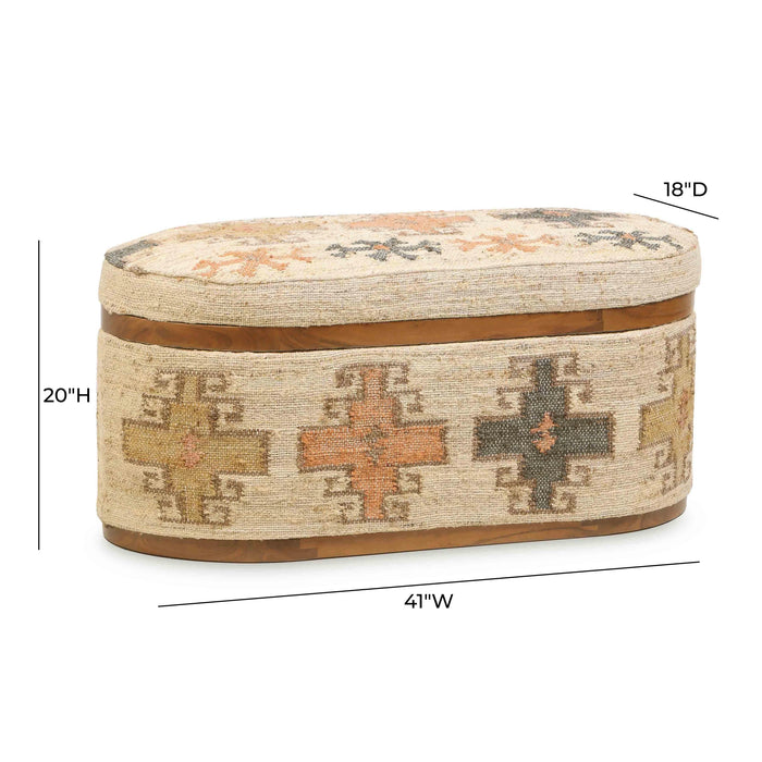Olivier Oval Storage Ottoman